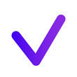 © radionastya - Checkbox icon. Thin Checkmark. Purple gradient