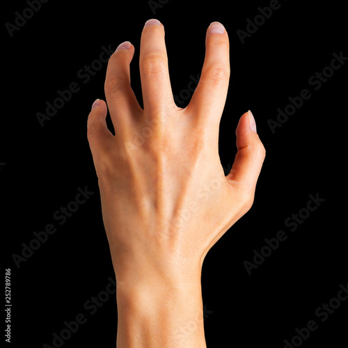 Woman Hand With Crooked Fingers Showing Magic Trick Or Holding Ball Stock Photo Adobe Stock