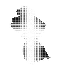 Poster - Guyana pixel map. Vector illustration.