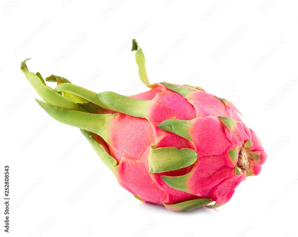 Tasty dragon fruit on white background