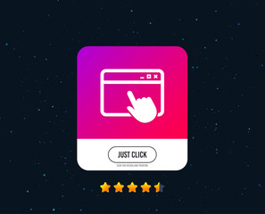 Poster - click page icon. browser window symbol. website or internet sign. web or internet icon design. ratin