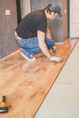 Interior decoration - flooring - laying laminate - competent and high-quality installation of laminate