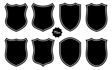 Wall Mural - Badge Shape Vector Template Set