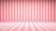 Striped candy pink studio backdrop with empty space for your content
