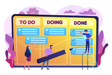 Aufkleber - task management concept vector illustration.