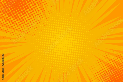 Comic book pop art strip radial backdrop Tablou Canvas