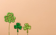 Saint Patricks Day Ornaments With Copy Space
