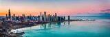 Fototapeta Miasto - Beautiful Sunsets behind Chicago