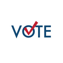 Voting 2020 Icon With Vote, Government, & Patriotic Symbolism And Colors
