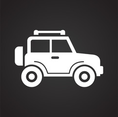 Poster - Car icon on background for graphic and web design. Simple vector sign. Internet concept symbol for website button or mobile app.