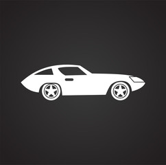 Poster - Car icon on background for graphic and web design. Simple vector sign. Internet concept symbol for website button or mobile app.