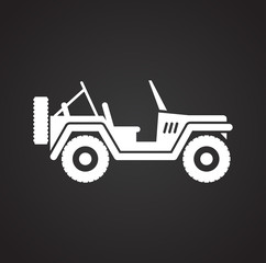 Poster - Car icon on background for graphic and web design. Simple vector sign. Internet concept symbol for website button or mobile app.