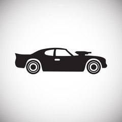 Poster - Car icon on background for graphic and web design. Simple vector sign. Internet concept symbol for website button or mobile app.