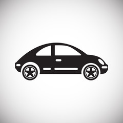 Poster - Car icon on background for graphic and web design. Simple vector sign. Internet concept symbol for website button or mobile app.