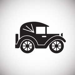 Poster - Car icon on background for graphic and web design. Simple vector sign. Internet concept symbol for website button or mobile app.