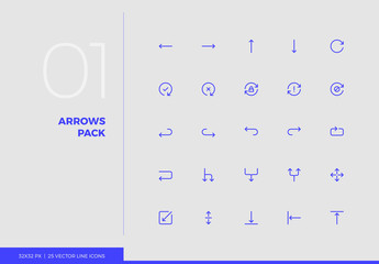 Vector Line Icons Arrows Pack