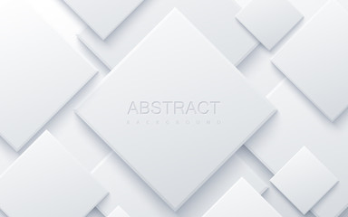 Poster - Architectural composition with square shapes