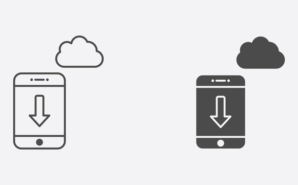 Download outline and filled vector icon sign symbol