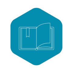 Poster - Open book icon. Outline illustration of open book vector icon for web