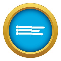 Poster - Infographic arrows icon blue vector isolated on white background for any design
