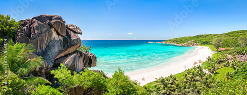 Fotografía Grand Anse Panorama auf La Digue, Seychellen