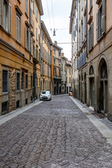 Wall Mural - Street in Old Town of Bergamo, medieval city