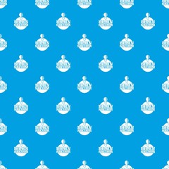 Poster - Brain creative pattern vector seamless blue repeat for any use