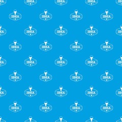 Wall Mural - Innovation idea pattern vector seamless blue repeat for any use