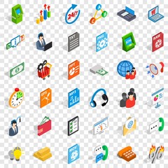 Poster - Business icons set. Isometric style of 36 business vector icons for web for any design