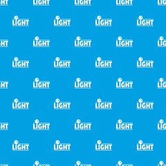 Poster - Lightbulb pattern vector seamless blue repeat for any use