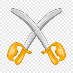 Wall Mural - Toy swords icon in cartoon style isolated on background for any web design 