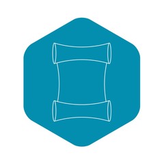 Poster - Scroll icon. Outline illustration of scroll vector icon for web