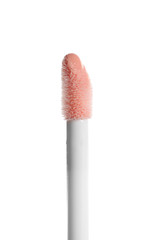 Applicator with liquid lipstick isolated on white