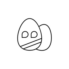 Poster - Easter, egg, decoration icon. Element of easter day icon. Thin line icon for website design and development, app development. Premium icon