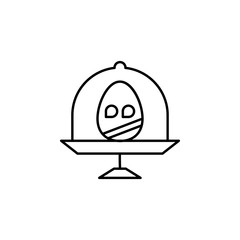 Poster - disk, Easter, egg, food icon. Element of easter day icon. Thin line icon for website design and development, app development. Premium icon