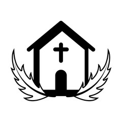 Wall Mural - Isolated church icon image. Vector illustration design