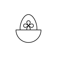 Poster - boiled, Easter, egg icon. Element of easter day icon. Thin line icon for website design and development, app development. Premium icon