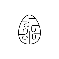 Poster - celebration, Easter, egg icon. Element of easter day icon. Thin line icon for website design and development, app development. Premium icon