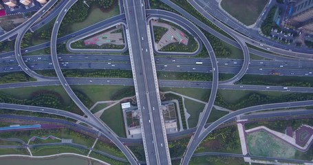 Wall Mural - Bustling urban overpass