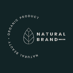 Canvas Print - Organic product logo