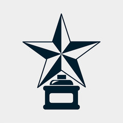 star trophy isolated icon vector illustration