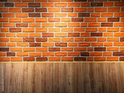 Wood Laminate And Red Brick Wall Texture Background Buy