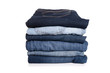 © Nana_studio - Jeans trousers stack on white background