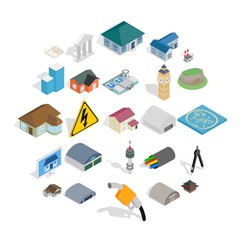 Poster - Kick around icons set. Isometric set of 25 kick around vector icons for web isolated on white background