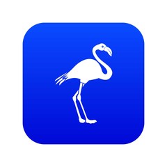 Wall Mural - Flamingo icon digital blue for any design isolated on white vector illustration
