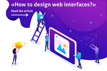 Poster - isometric development and creation of a website