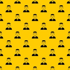 Poster - Asian man pattern seamless vector repeat geometric yellow for any design