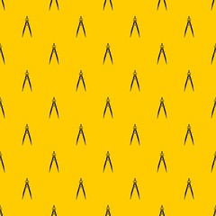 Poster - Compass for drawing and delineation pattern seamless vector repeat geometric yellow for any design