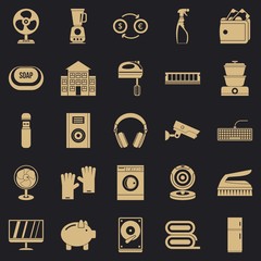 Poster - computer app icons set. simple set of 25 computer app vector icons for web for any design