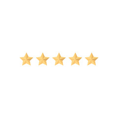 Wall Mural - 5 star rating icon vector illustration eps10. Isolated badge for website or app - stock infographics